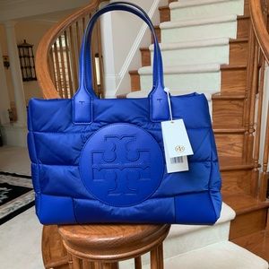 tory burch puffer tote bolsa